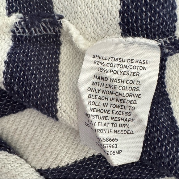 Caslon Blue White Striped Long Sleeve Top Bell Sleeve SP - Picture 7 of 7